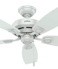 48 Inch Damp Rated Ceiling Fan No Light With 5 Blades White Finish Standard Mount Pull Chain Indoor Outdoor Use For Patio Porch Garage Living Room Sweet For Covered Outdoor Spaces