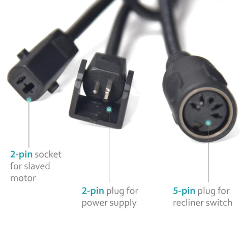 Power Recliner Lift Chair Motor Replacement Actuator For JLDQ 11 156 333P plugs 2-pin socket power supply 5-pin switch