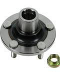 Front view of wheel hub from Front Wheel Bearing And Hub Kit For Subaru Cars 2003 To 2006 Baja, 1999 To 2008 Forester.