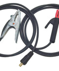 Stick Electrode Holder And Cable Assembly With Twist Mate Adapter 200 Amp Welder Lead Set 12 Point 5 Ft Electrode Holder And Ground Clamp
