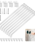 8 Pack 12 Inch Wire Shelf Brackets White Heavy Duty Shelf Support For RVs Garages Closets And Wardrobes Rust Resistant Epoxy Coated Iron