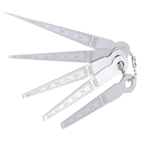 Pro Grade Welding Space Measuring Tool Set with Steel Feeler Gauges for Machinery, Automotive and Metalworking, tapered design