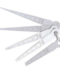 5 Piece Pro Grade Steel Feeler Gauges Set With 0.1mm Resolution For Tight Space Measurement Up To 10mm In Welding And Mechanical Inspection