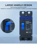 Top Shelf 2 Pole DC Circuit Breaker 1000V MCCB Built Tough For Solar Arrays And RV Marine Installations with large handle design.