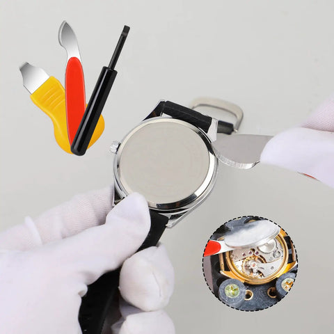 Watch Back Case Opener Set 3 Piece With 3 Styles Watch Back Remover Tools For Battery Replacement And Repair Kit