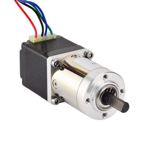 Nema 11 Stepper Motor With Planetary Gearbox 27 To 1 Dual Shaft Geared Motor High Torque 0.067 Deg Step Angle 4 Wire Bipolar