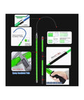 Diagram of Insulated Handle Rescue Hook For Electric Work Anti Electrocution Safety Pulling Pole 4 Meters 13 Feet Yellow