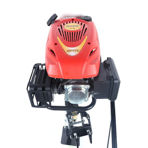 Front view of Powerful 6HP 170cc Gas Outboard Motor With Air Cooling CDI System for inflatable boats and canoes