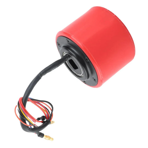 70mm 150W Brushless Hub Motor Wheel With Hall Sensor for Longboard Mini Scooter, red unit with cables attached