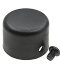 Heavy Duty Black Curtain Rod End Caps For One Point One Inch Diameter Rods Roman Head Finial Ends Metal Seals Set Of Four black metal cap with screw