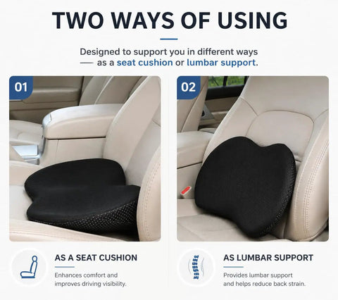 Must Have Car Seat Booster Cushion For Mini John Cooper Works Electric 2025 Non Slip Height Riser used as seat cushion and lumbar support.