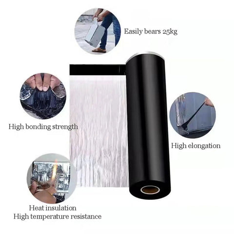 Rock Solid Self Adhesive Roof Underlayment Roll Made With Sbs Bitumen And Aluminum Foil for waterproofing and sealing.