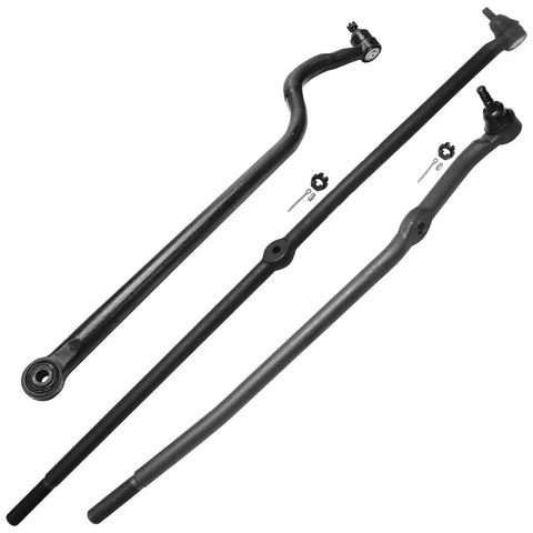 4x4 Front Suspension Kit 13pc For 2000 To 2002 Dodge Ram 2500 4WD Includes Front Upper And Lower Ball Joints Inner And Outer Tie Rods Sway Bar End Links Adjusting Sleeves, black steel tie rods