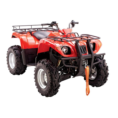 ATV secured with Soft Loops Tie Down Straps 4 Pack 12,000 Lbs Max Strength 18 Inch By 1.7 Inch Heavy Duty Motorcycle Tie Downs