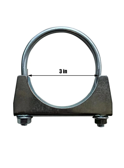 Swivel Style Exhaust Hanger Kit Four Piece Set With Three Inch Exhaust Clamp shown front view
