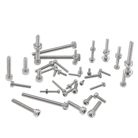 Gearhead Grade 1050 Piece 304 Stainless Steel Knurl Socket Head Cap Screws Hex Nuts And Flat Washers Assortment Kit