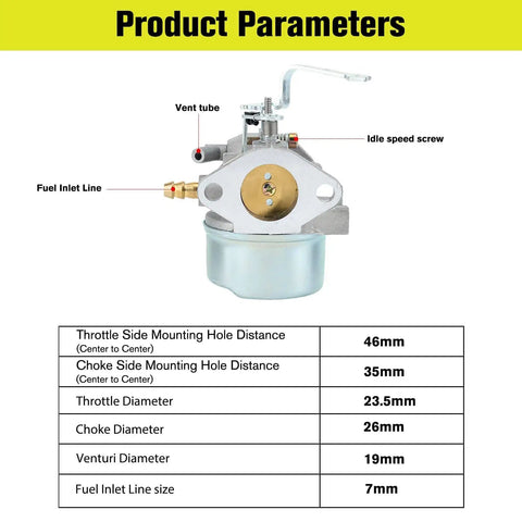 Tecumseh Carburetor Replacement Kit For HM80 HM100 8HP 10HP Snow Blowers Generators And Pressure Washers Fits HM85 HM90 diagram