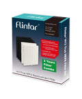 Box of Flintar H13 True HEPA Replacement Air Filter Set for Coway AP-1512HH Mighty and Airmega 200M with carbon filters.
