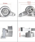 Premium Aluminum Idler Pulley Kit Adjustable EP3 Style For K-Series Civic Integra K24 Swap Engine W/ Low Noise Bearings Smooth Ride, 110mm