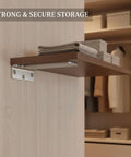 Heavy Duty Stainless Steel L Bracket Shelf Support Wall Mount For Floating Shelves And Cabinets 11.8 Inch By 3.9 Inch in use