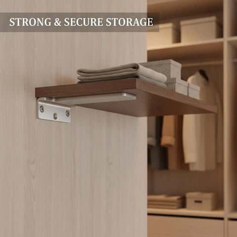 Heavy Duty Stainless Steel L Bracket Shelf Support Wall Mount For Floating Shelves And Cabinets 11.8 Inch By 3.9 Inch in use