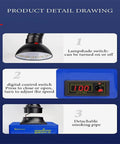 Heavy Duty Soldering Fume Extractor With Smoke Absorber, 360 Degree Adjustable Exhaust, Activated Carbon Filter features details