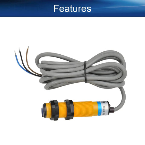 Specular Reflection Photoelectric Sensor Switch 2M Detection Distance NPN NO 3 Wire DC Output E3F-R2NK Industrial Sensor