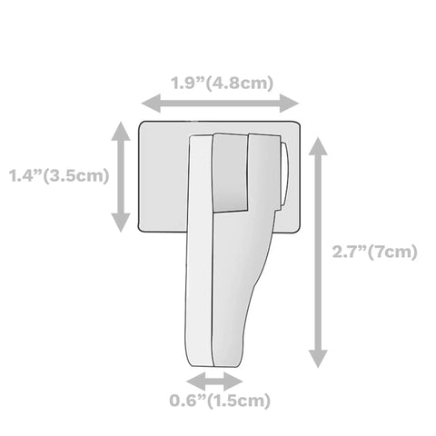 Dimensions of 4 Pack Child Proof Door Lever Locks With 3M Adhesive No Drilling Easy Install Minimalist Door Handle Lock