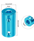 Shaft Coupler 5mm To 8mm Rigid Connector Aluminum Alloy Blue 25x14mm dimensions shown for 3D Printers CNC Machines