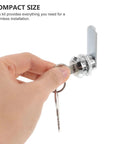 Hand holding key for Cam Door Latch Lock With Keys For Storage Cabinets Toolboxes RV Cabinets and File Cabinets Quick Lock Feature