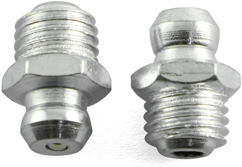Grease Zerk Fittings 20 Pack M8 Five Sixteenth Inch Silver Straight Grease Nipples Nozzles With Spring Ball Check Heavy Duty Metal