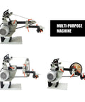 Heavy Duty Belt Grinding Machine Variable Speed Belt Sander Polisher With Rock Solid Base For Badass Knife Sharpening Rust Removal And Hella Versatile Shop Workstation 72X2 Belt 220V showing various angles and components of the unit.