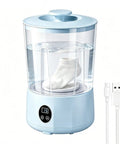 Solid Mini Portable Washing Machine With Three Speed Gears For Effortless Underwear And Sock Cleaning An Easy Peasy Game Changer For Dorms Apartments And Travel, featuring a white sock in water.