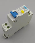 32 Amp Single Pole Plus Neutral Circuit Breaker Designed For Standard Home Panels That Snaps Right Into Place And Provides Hella Top Tier Ground Fault Surge Protection With Zero Hassle, side view.