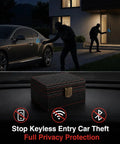 Faraday Key Fob Box For Car Keys, RFID Signal Blocking Case, Anti Theft Shield Cage that locks out WiFi Bluetooth car key signals