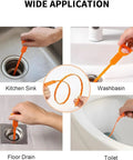 Flexible Drain Snake And Clog Remover 3 Pack Yanks Hair And Gunk Right Out Of Kitchen Sink Bathtub Shower Pipe using in various drains.
