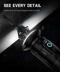Hella Smooth Cordless Mini Reciprocating Saw For Wood And PVC Cutting accepts T Shank blades, showcasing close-up details and features.