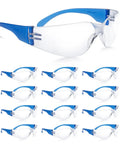 All Day Comfort Safety Glasses For Work, Lab, And Construction, ANSI Z87.1 Impact Resistant Eye Protection For Men And Women, Anti Scratch, UV400 Blocking, Lightweight Polycarbonate Wrap Around Glasses, Bulk Pack Of 24