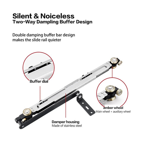 Flush Sliding Door Hardware Kit For 23.6 To 47.2 Inch Doors Wall Mounted No Floor Aluminum Track Hidden Barn Door Kit For Interior Wooden Doors Right Hand Slide System Heavy Duty Smooth Quiet Glide