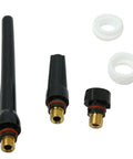 58 Piece TIG Welding Torch Kit with collets, alumina nozzles, gas lens components for WP-17, WP-18, WP-26 torches