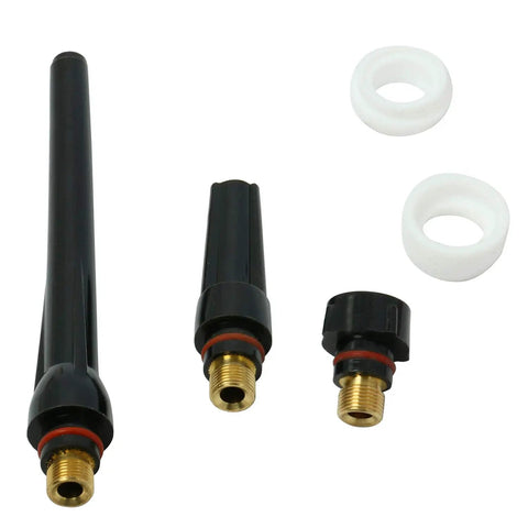 58 Piece TIG Welding Torch Kit with collets, alumina nozzles, gas lens components for WP-17, WP-18, WP-26 torches