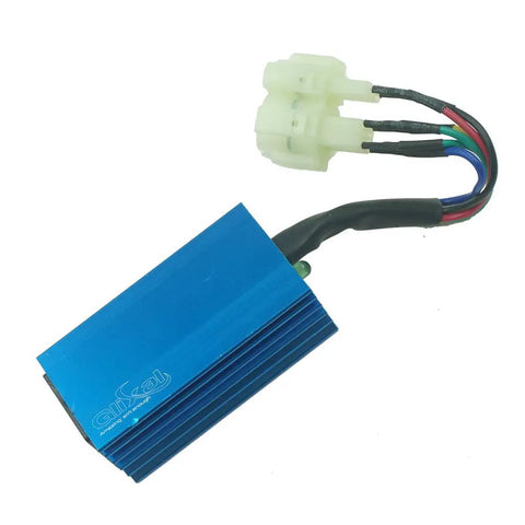 High Performance Racing CDI Box For GY6 Engines No Rev Limit 50cc To 150cc Chinese Scooters Mopeds Go Karts ATVs, blue alloy body