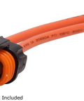 Waterproof Blade Style ATO ATC Fuse Holder With Cover For Auto And Marine Use, 30 Amp Rating, shown with 8 Inch 12 Gauge Leads