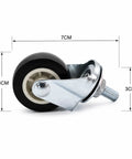 RuiJOTWAT 4Pcs Caster Wheels for Oil-Filled Radiators Swivel Casters with Brakes Easy Installation, 7cm diameter wheel, black and silver.