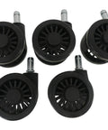 Heavy Duty Office Chair Caster Wheels Set Of 5 Universal Fit For Office And Gaming Chairs Smooth Silent Rolling
