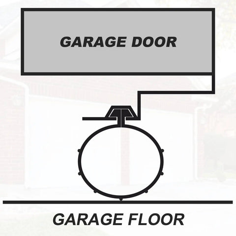 Diagram showing DIY Friendly 16 Foot Garage Door Bottom Seal Replacement Rubber Weather Seal For Single Slot Doors Easy Install