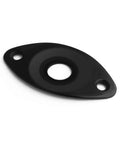 Fresh Curved Oval Guitar Output Jack Socket Plate With Sleek Black Finish And Included Mounting Screws for Les Paul Jackson Bass Rig