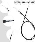 Detail view of Seven Eighths Inch Thumb Throttle Kit With Throttle Cable for aluminum motorcycle and mini bikes, showing connectors