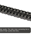 Heavy Duty Steel Chain Master Link Set, Pack Of Eight Roller Connectors showing steel alloy links for motorcycle repair use.