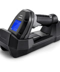 No Sweat Wireless Barcode Scanner With Crisp Two Inch Tft Screen For Rapid One D And Two D Inventory Tracking Plus Instant Qr Code Snapping On The Go For Busy Warehouses Anytime placed in charging dock.